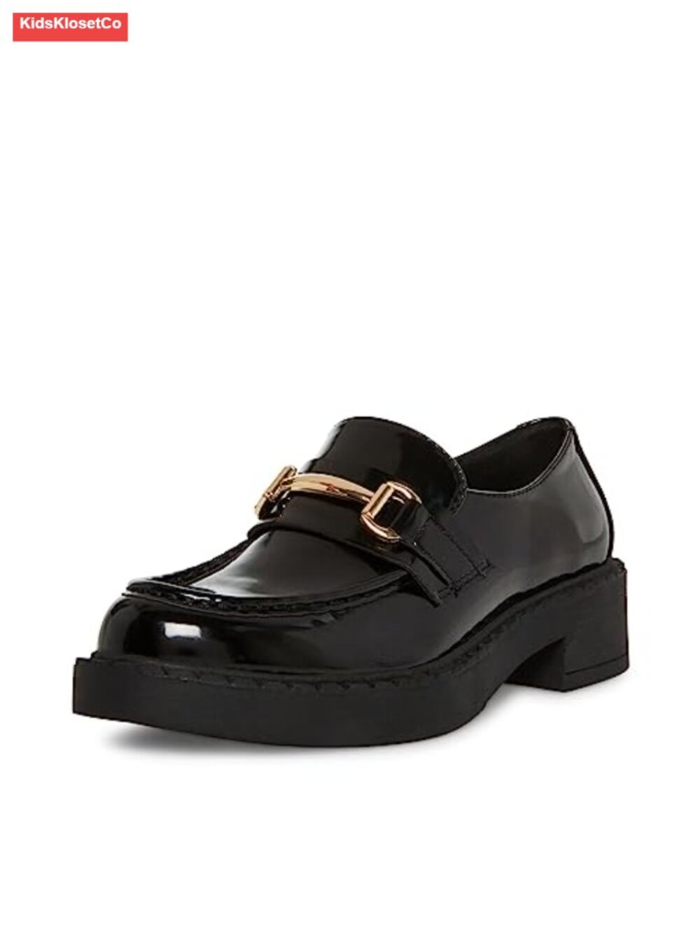 Women's Black Box Leather Loafers Slip-On Casual Shoes